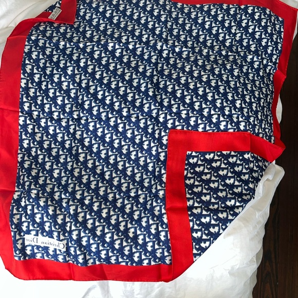Dior silk scarf - Red and Blue 29 x 29.5 - Picture 3 of 8